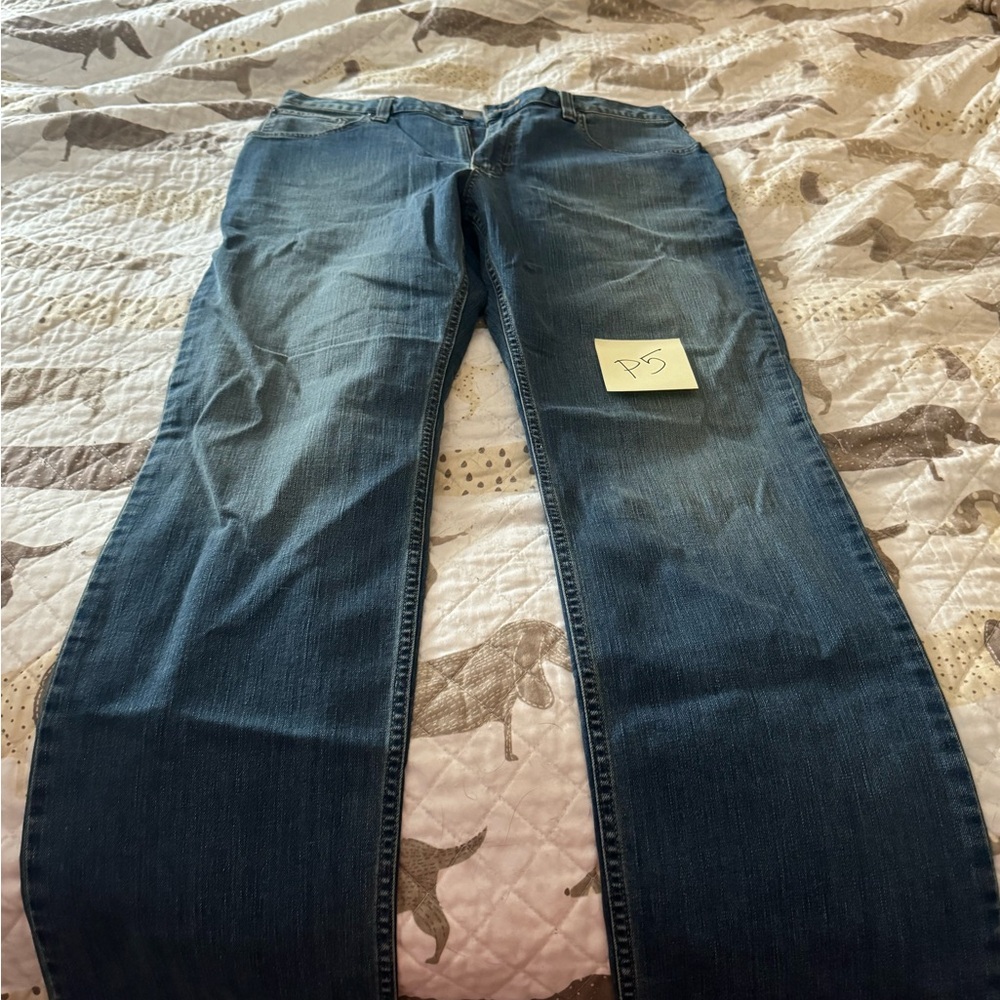 Carhartt Blue Relaxed Jeans with Fading and Straight Leg Cut